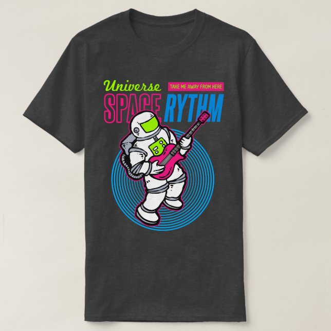 T-shirt Guitare de l'astronaute Space Rythm (Design devant)