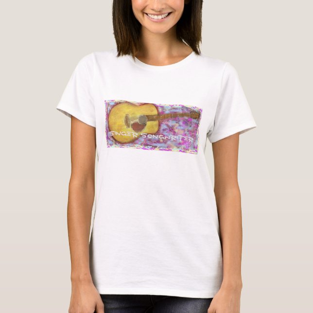 T-shirt Guitare de l'auteur de chansons (Devant)