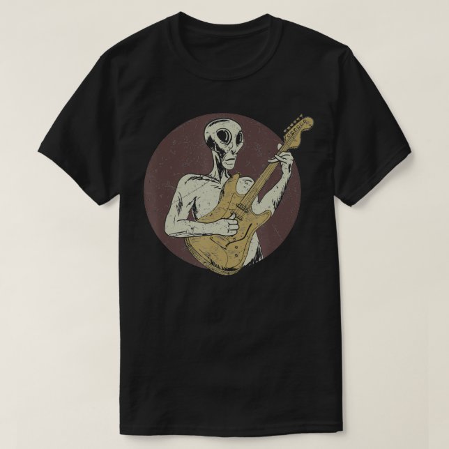 T-shirt Guitare de style vintage (Design devant)
