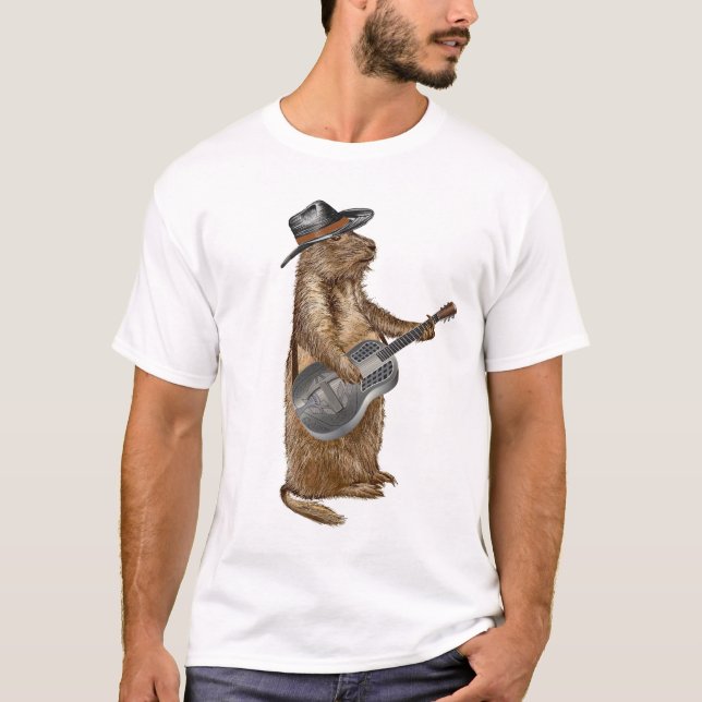 T-shirt Guitare des chiens des Prairies (Devant)