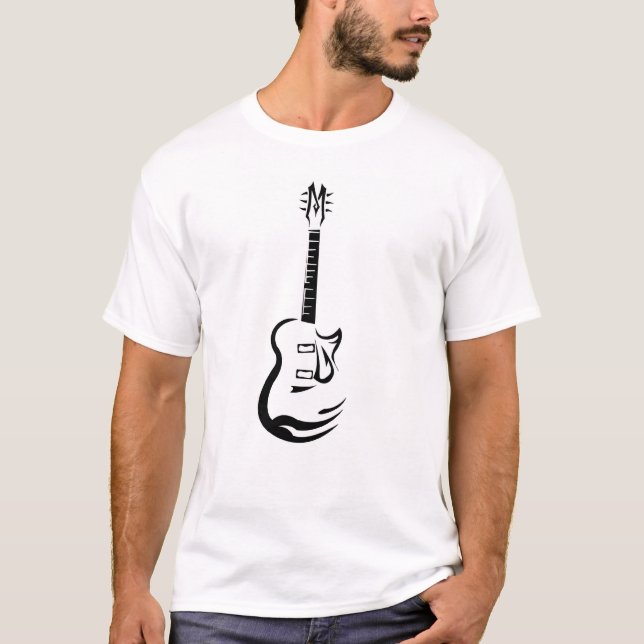 T-shirt Guitare d'hameçon (Devant)