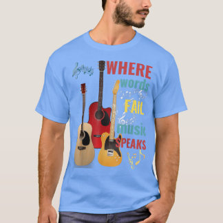T-shirt Guitare disant chemise hommes et femmes