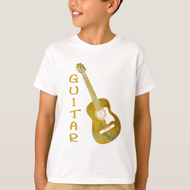 T-shirt Guitare d'or (Devant)
