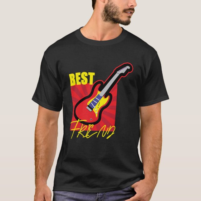 T-shirt Guitare du meilleur ami (Devant)