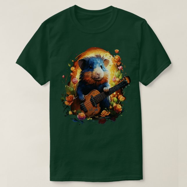 T-shirt Guitare du porc de Guinée (Design devant)