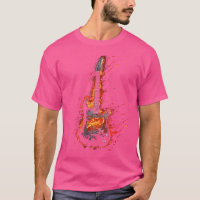 Guitare électrique avec flammes