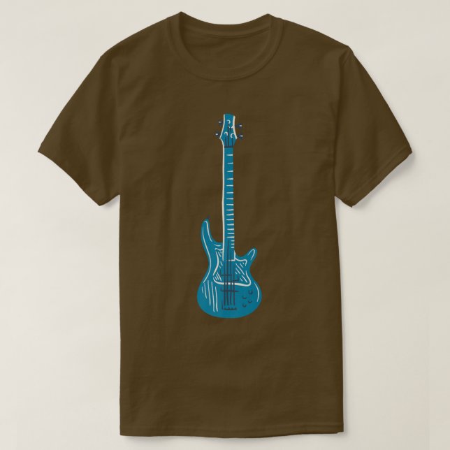 T-shirt Guitare électrique bleue131 (Design devant)