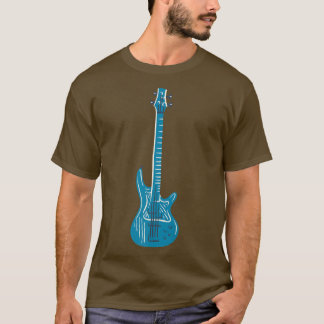T-shirt Guitare électrique bleue131