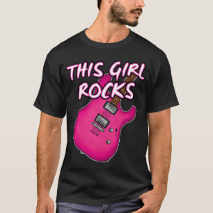 T-shirt Guitare Électrique Cette Fille Frappe Guitariste F