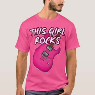 T-shirt Guitare Électrique Cette Fille Frappe Guitariste F