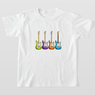 T-shirt Guitare Électrique Colorée