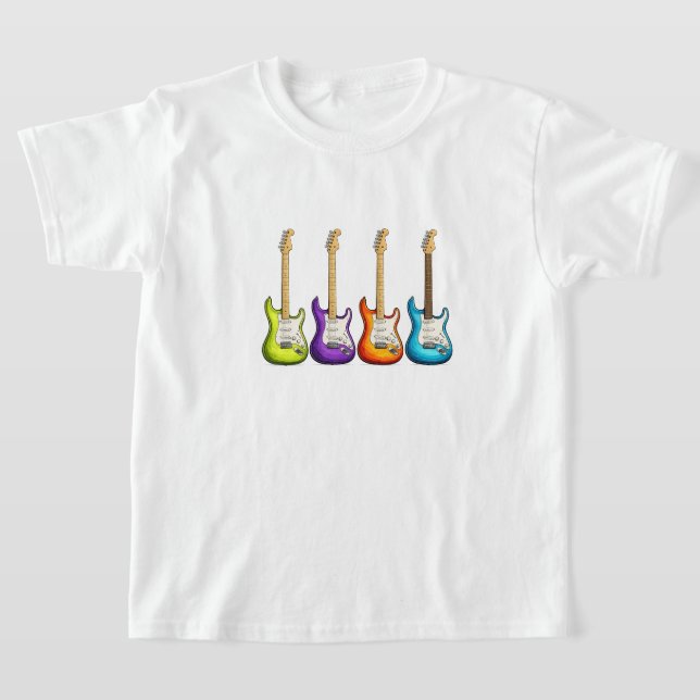 T-shirt Guitare Électrique Colorée (Poser)