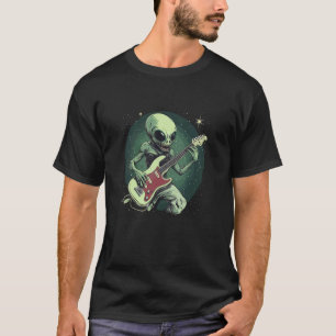 T-shirt Guitare électrique cool Alien pour les amateurs de