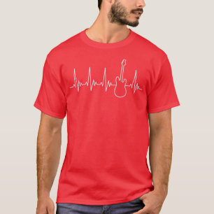 T-shirt Guitare électrique Heartbeat Music Design pour Gui