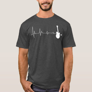 T-shirt Guitare électrique Heartbeat Vintage Guitare Playe