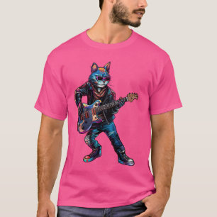 T-shirt Guitare électrique Kitten Musique Lover Rock Guita