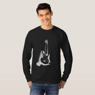 T-shirt Guitare électrique noire et blanche - chemises