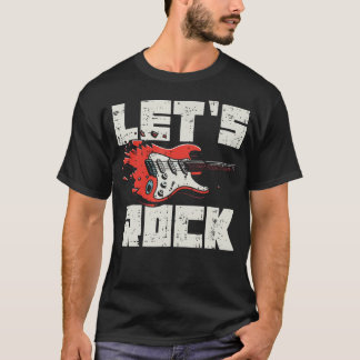 T-shirt Guitare électrique Rock Punk Cool Rocker Boys Ki