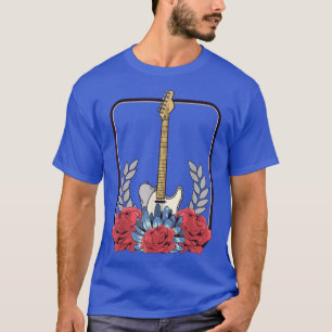 T-shirt Guitare électrique Rose Guitariste Vêtements Musiq