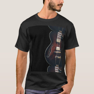 T-shirt Guitare Électrique Sur Fond Noir