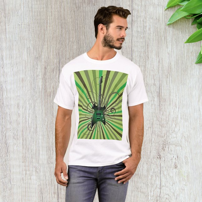 T-shirt Guitare électrique verte (Créateur téléchargé)