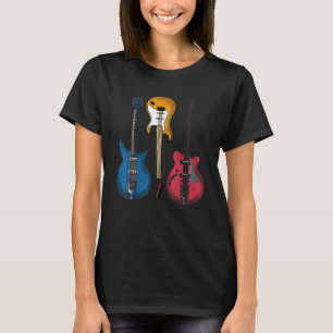 T-shirt Guitare électrique vintage classique Musicien