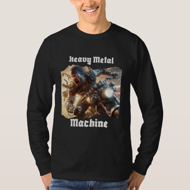T-shirt Guitare en métal moderne cool (Devant)