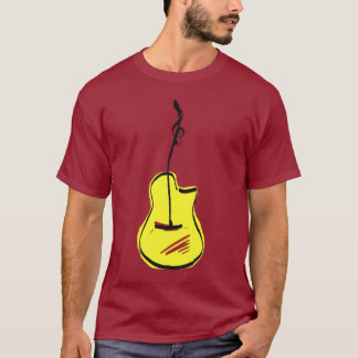 T-shirt Guitare esquissée