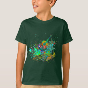 T-shirt Guitare et accords éclaboussure personnalisés