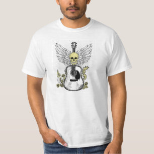 T-shirt guitare et crâne