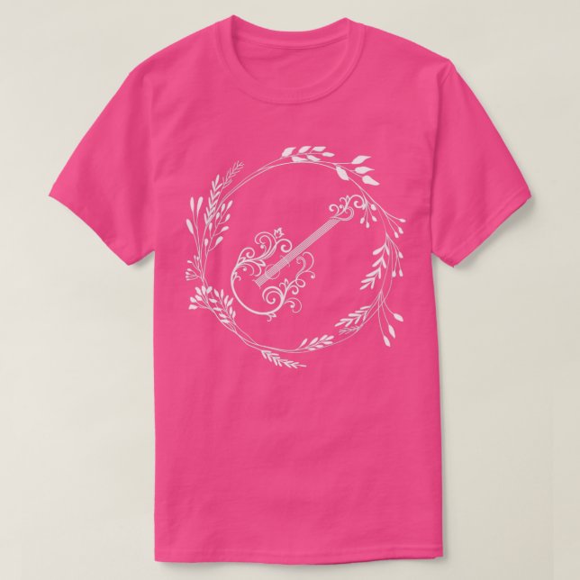 T-shirt Guitare florale1 (Design devant)