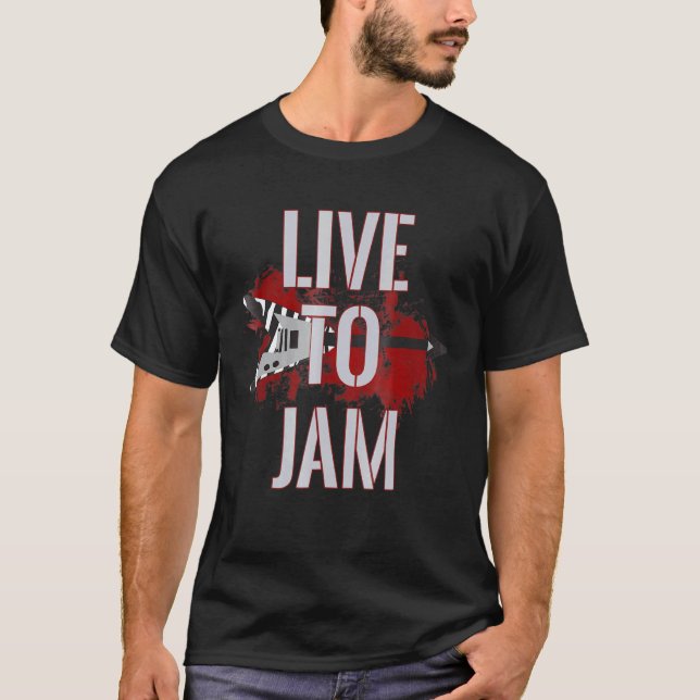 T-shirt Guitare Flying V en live pour improviser (Devant)