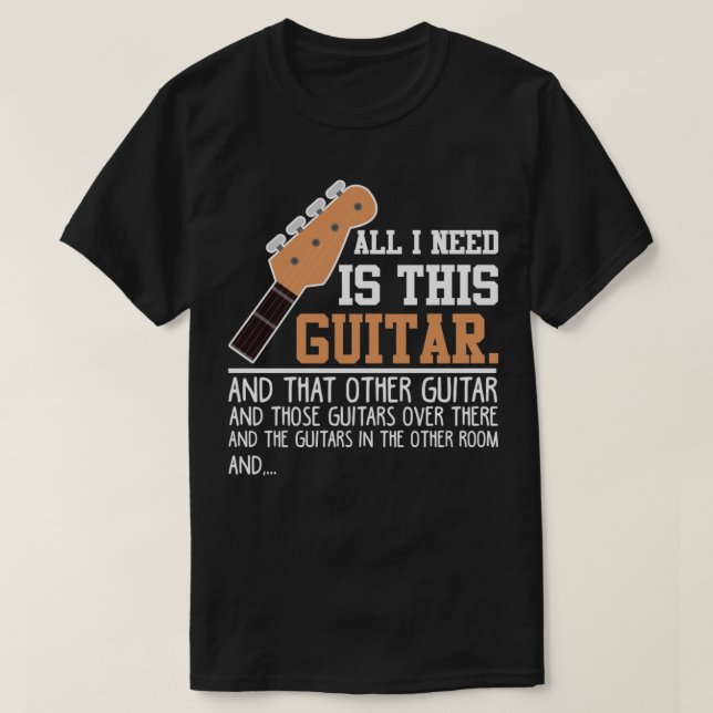 T-shirt Guitare Funny Guitare Joueur Guitariste J'ai besoi (Design devant)