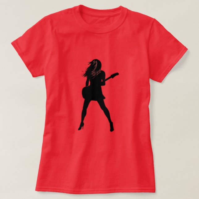 T-shirt Guitare Girl (Design devant)