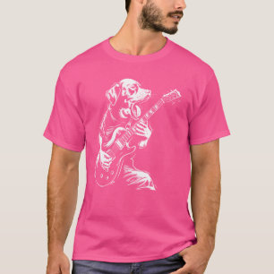 T-shirt Guitare guitariste - Guitare Joueur Chien Papa Mam