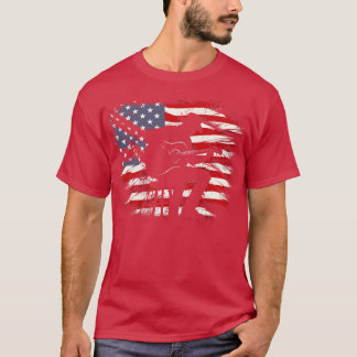 T-shirt Guitare jouant USA Cowboy
