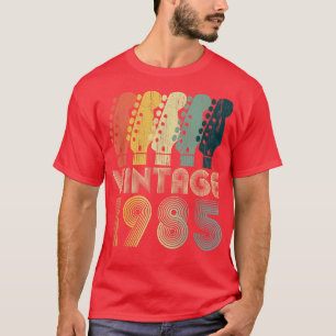 T-shirt Guitare Lover 37 ans Cadeaux Vintage 1985 Limite