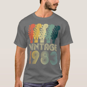 T-shirt Guitare Lover 39 ans Cadeaux Vintage 1983 Limite