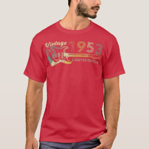 T-shirt Guitare Lover 69 ans Vintage 1953 Limited Edit