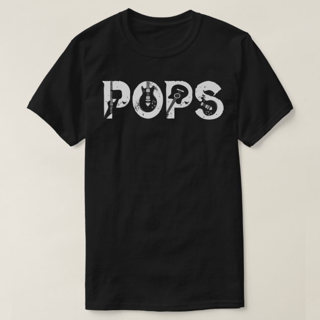 T-shirt Guitare Lover Guitariste Pops Musique Da (Design devant)