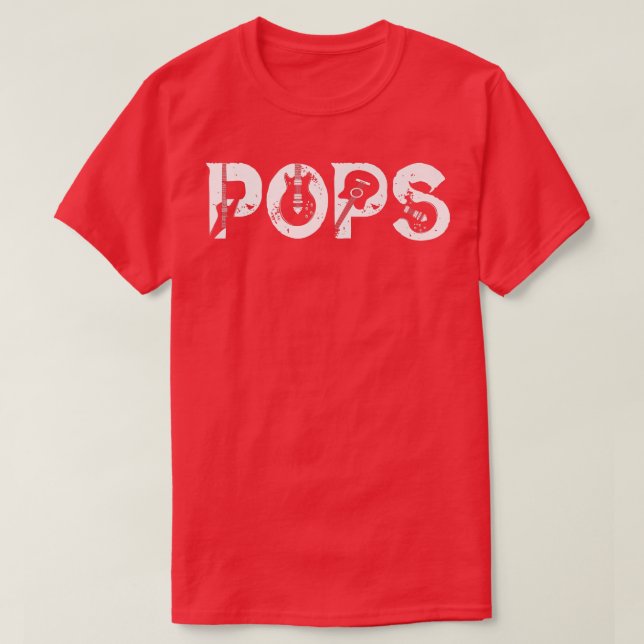 T-shirt Guitare Lover Guitariste Pops Musique Da (Design devant)