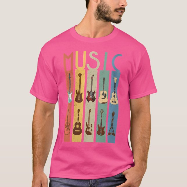 T-shirt Guitare Lover Musique Musique Musique Guitariste E (Devant)