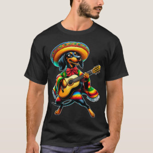 T-shirt Guitare Mariachi Teckel Cinco de Mayo