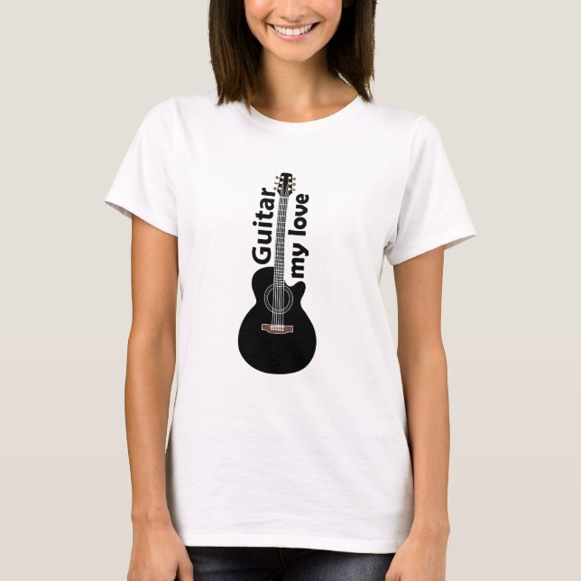 T-shirt Guitare Mon Amour Guitare (Devant)