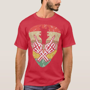 T-shirt Guitare Musicien Guitariste Squelette Vintage R