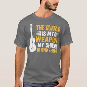 T-shirt Guitare Musique Guitariste Mon Arme, Mon Bouclier 
