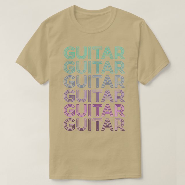 T-shirt Guitare Player Guitariste Retro (Design devant)