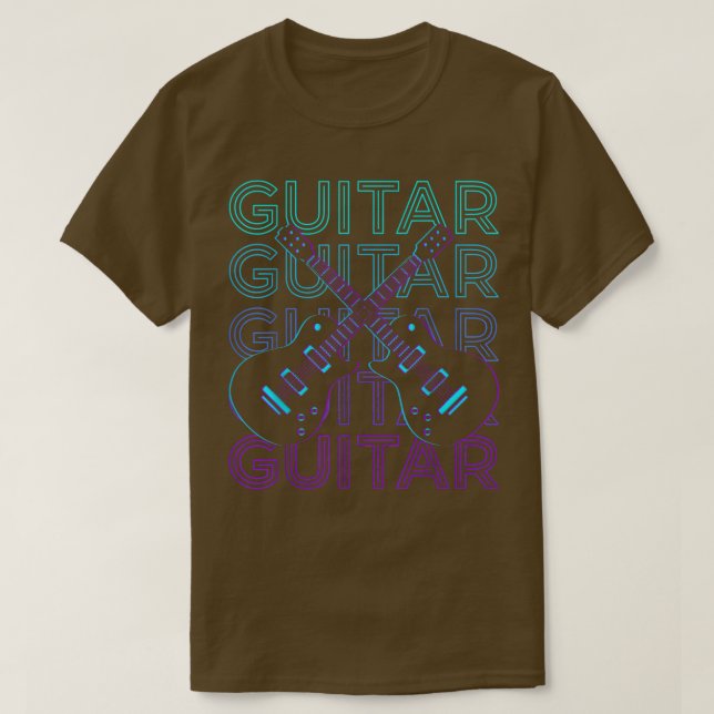 T-shirt Guitare Player Guitariste Retro 1402 (Design devant)