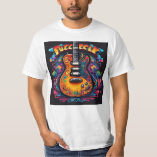 T-shirt guitare psychédélique