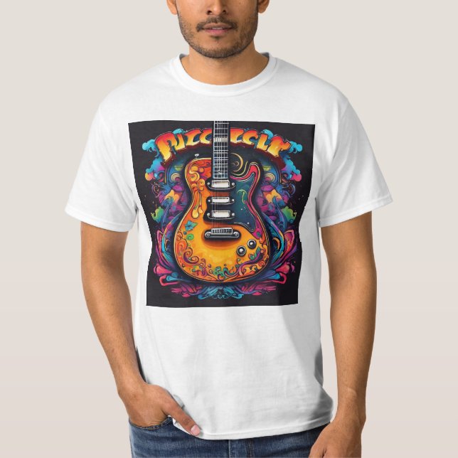 T-shirt guitare psychédélique (Devant)